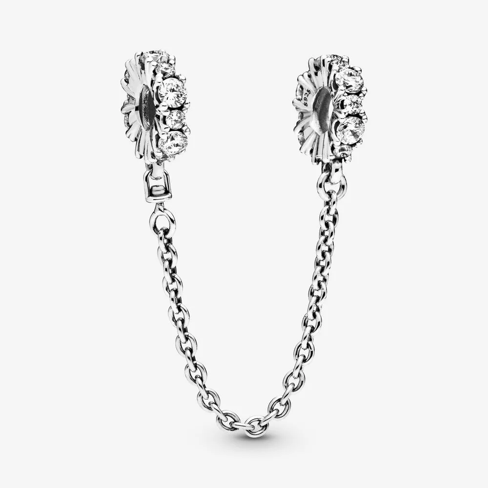 pandora encanto de cadena de seguridad con brillo transparente 798488c01 05