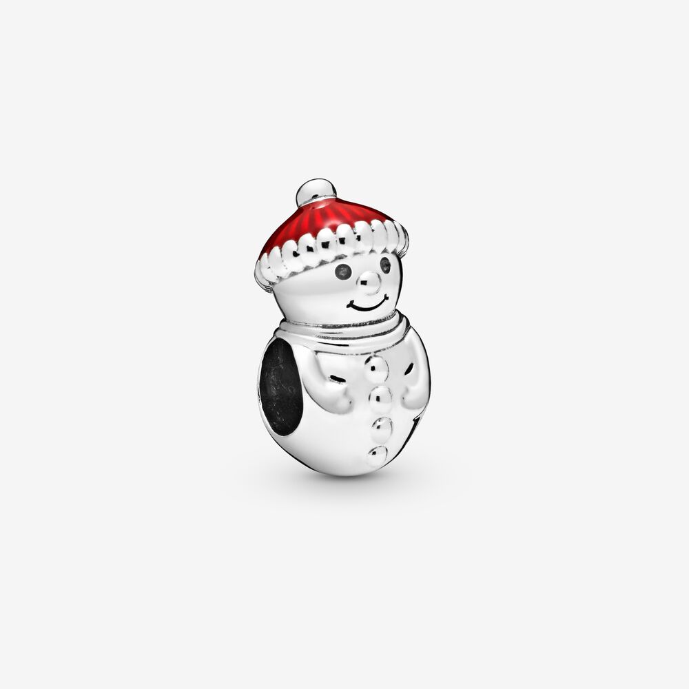 pandora encanto de muñeco de nieve y sombrero de santa 798478c01