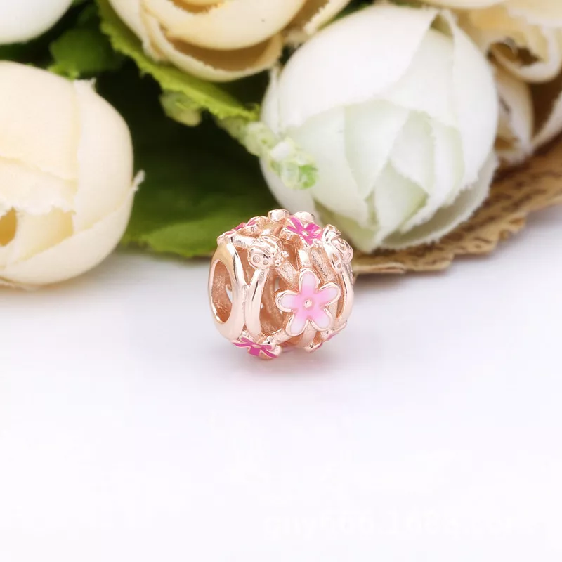 (imagen para) Abalorio PANDORA de Flores Margarita Rosa Calado - 788772C01 - Ver 3