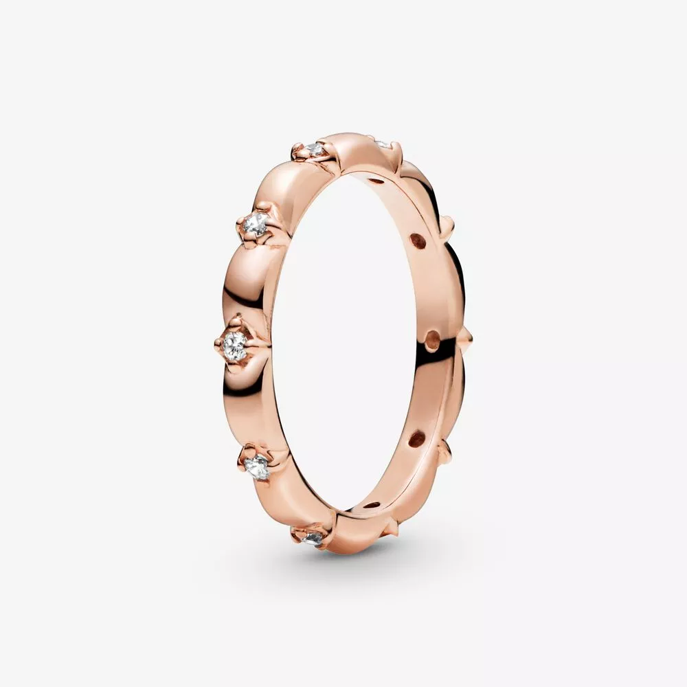 anillo de banda de pétalos de flores pandora 188791c01