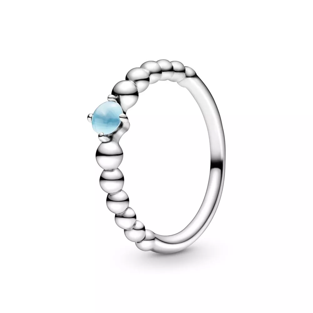 anillo de cuentas pandora sky blue 198867c07