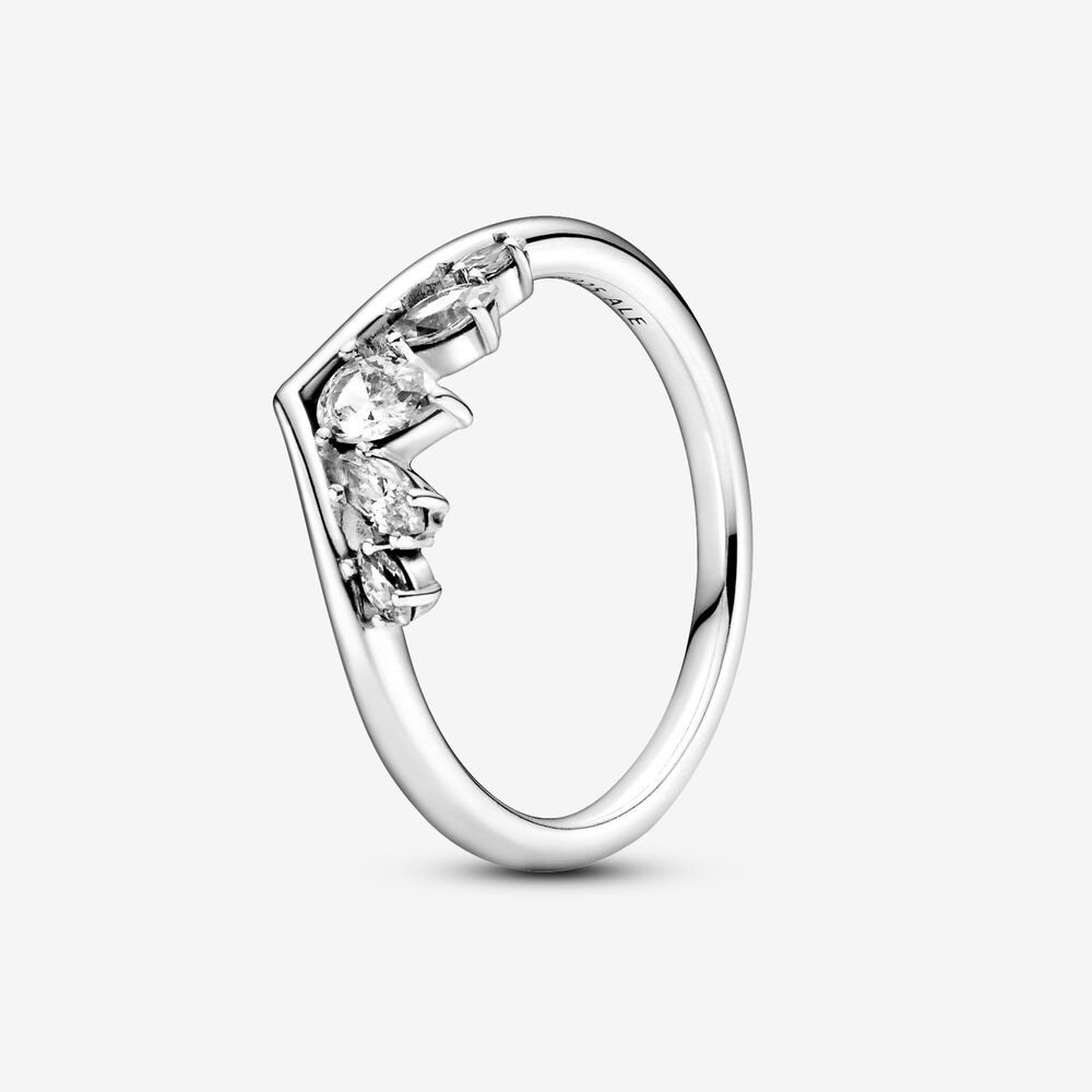 anillo wishbone de peras y marquesas brillantes pandora 199109c01