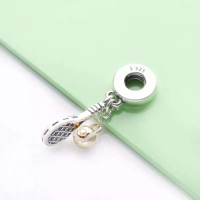 (imagen para) Charm colgante de raqueta de tenis y pelota PANDORA - 769026C01 - Ver 3