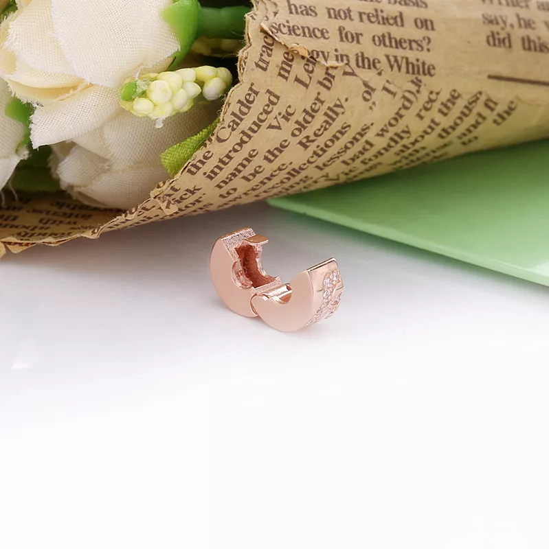 (imagen para) Charms Clip Espaciador PANDORA con Patrón de Abanico Rosa - 788153C01 - Ver 5