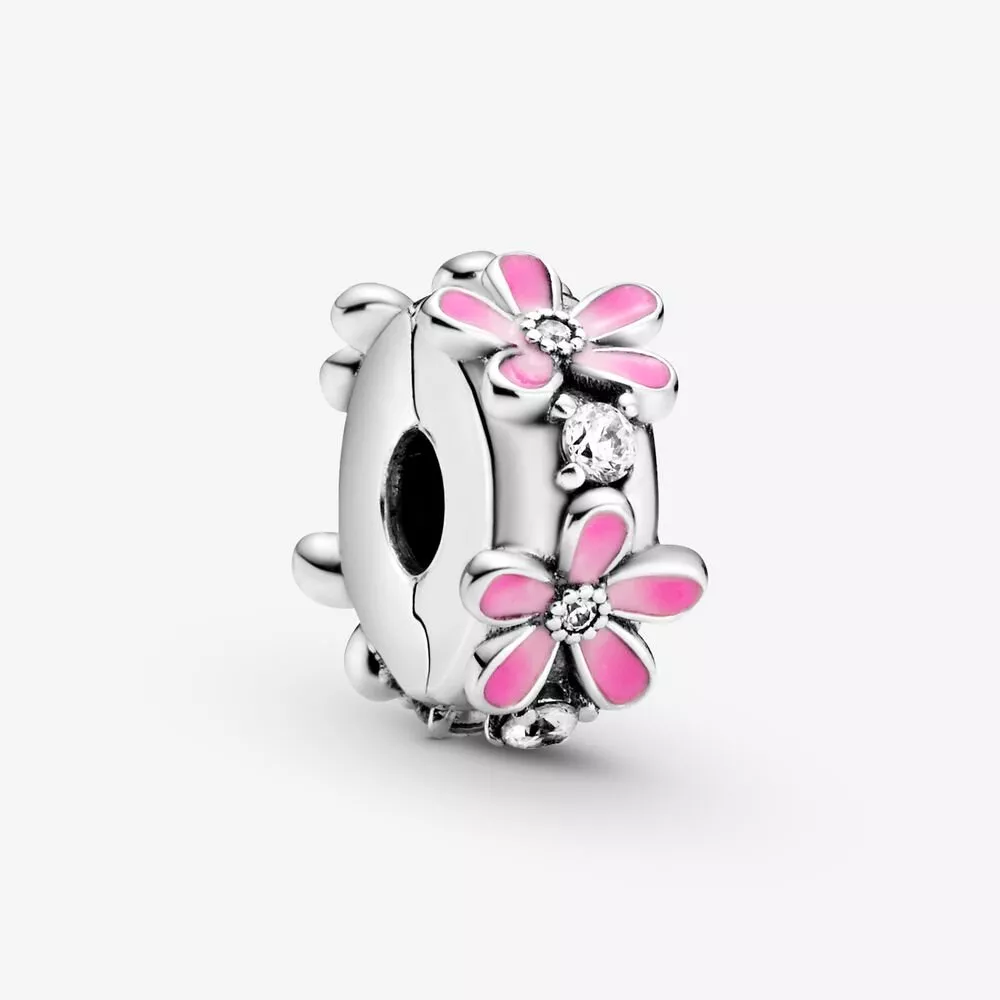 charms pandora pink daisy flower clip 798809c01