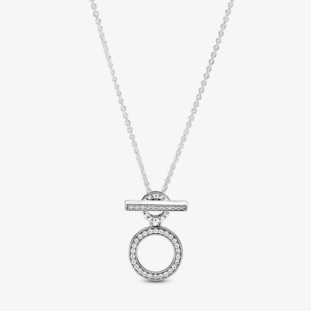 colgante de doble aro con barra en forma de t de pandora 399039c01