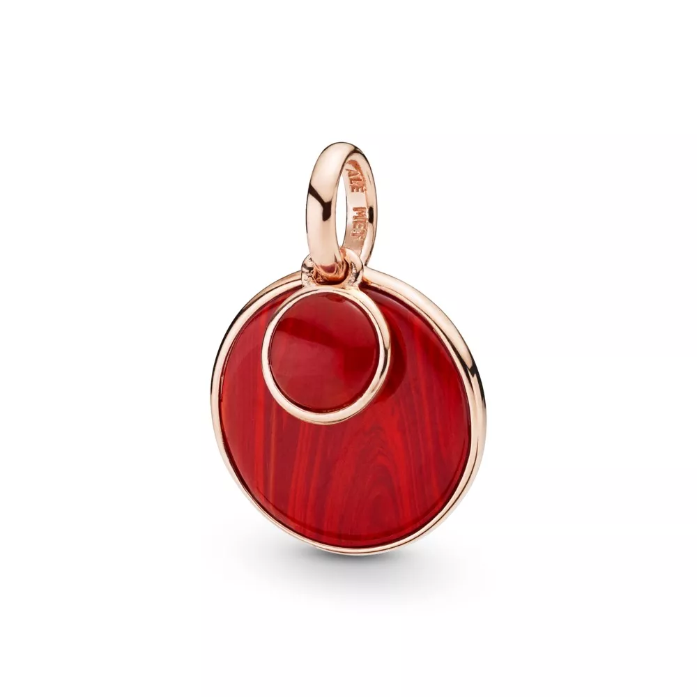 colgante de vidrio murano rojo pandora 388148rmu