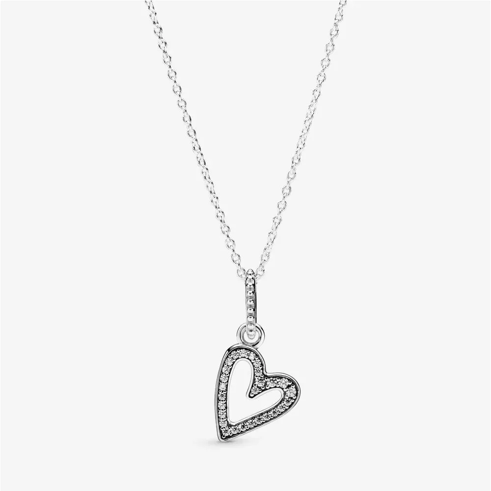 collar colgante pandora sparkling freehand heart 398688c01