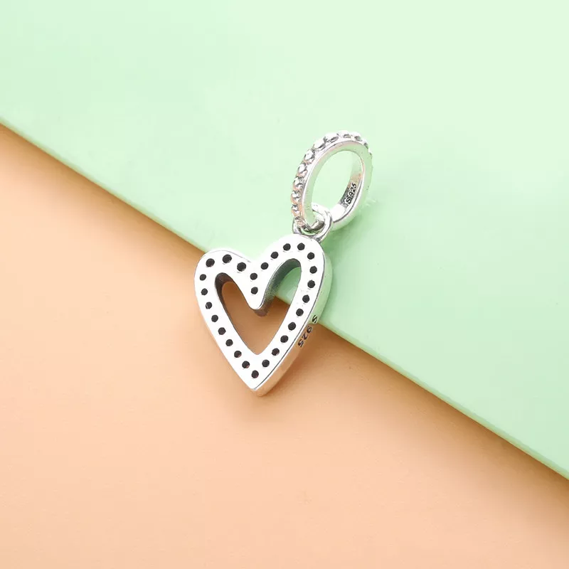 (imagen para) Collar colgante PANDORA Sparkling Freehand Heart - 398688C01 - Ver 5