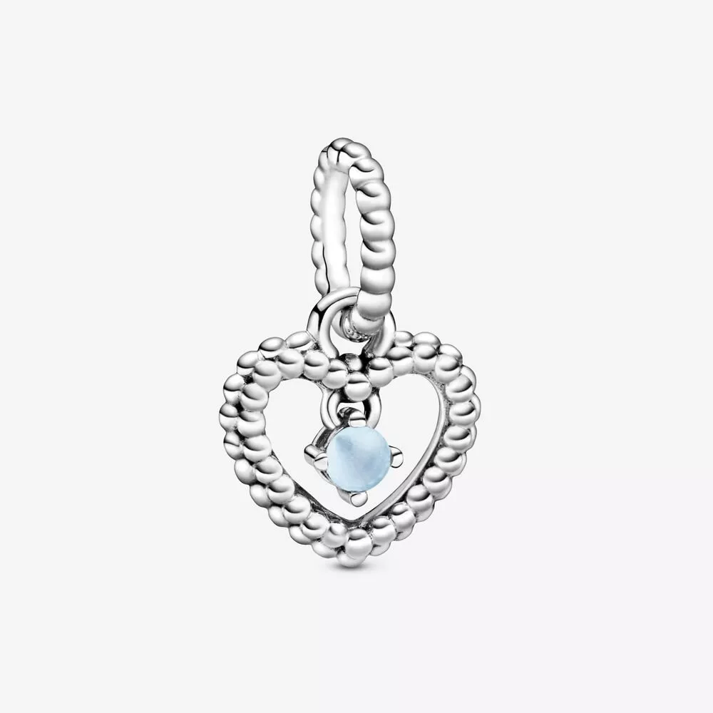 pandora abalorio colgante corazón con cuentas azul cielo 798854c07