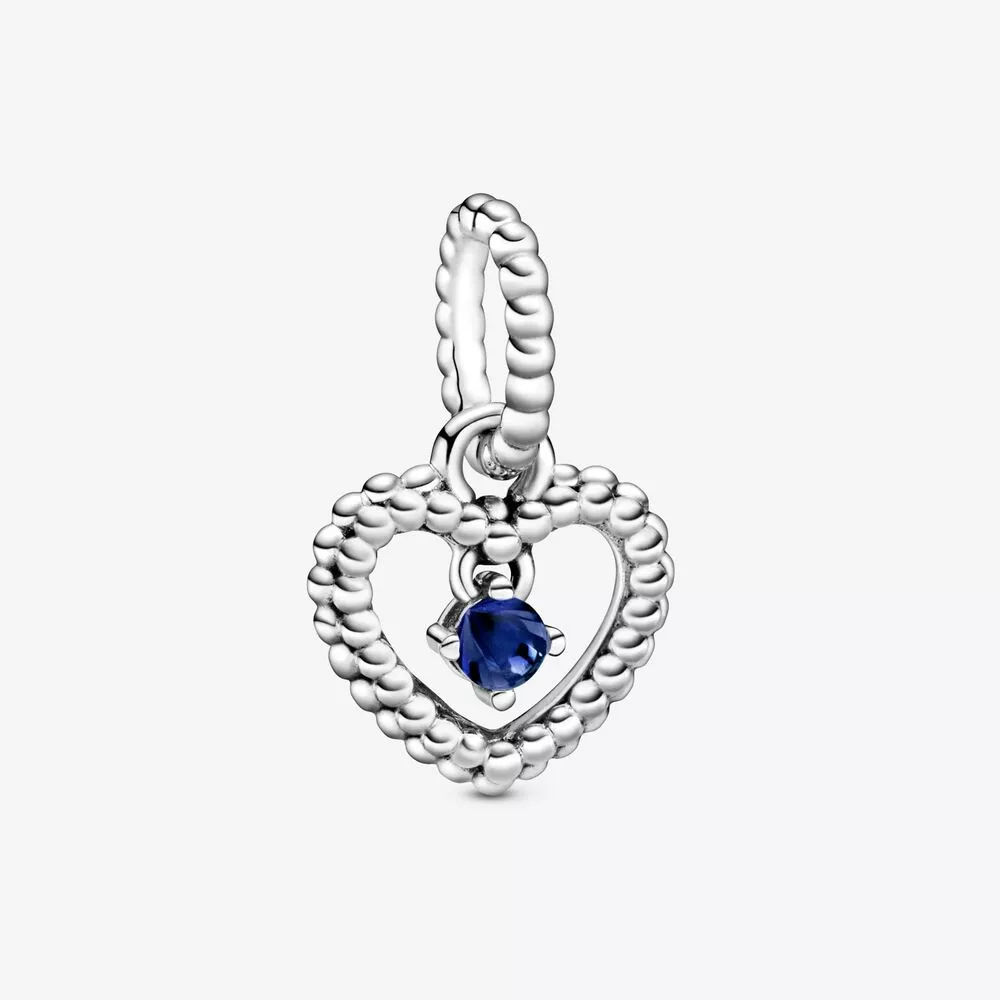 pandora abalorio colgante corazón con cuentas azul marino 798854c12