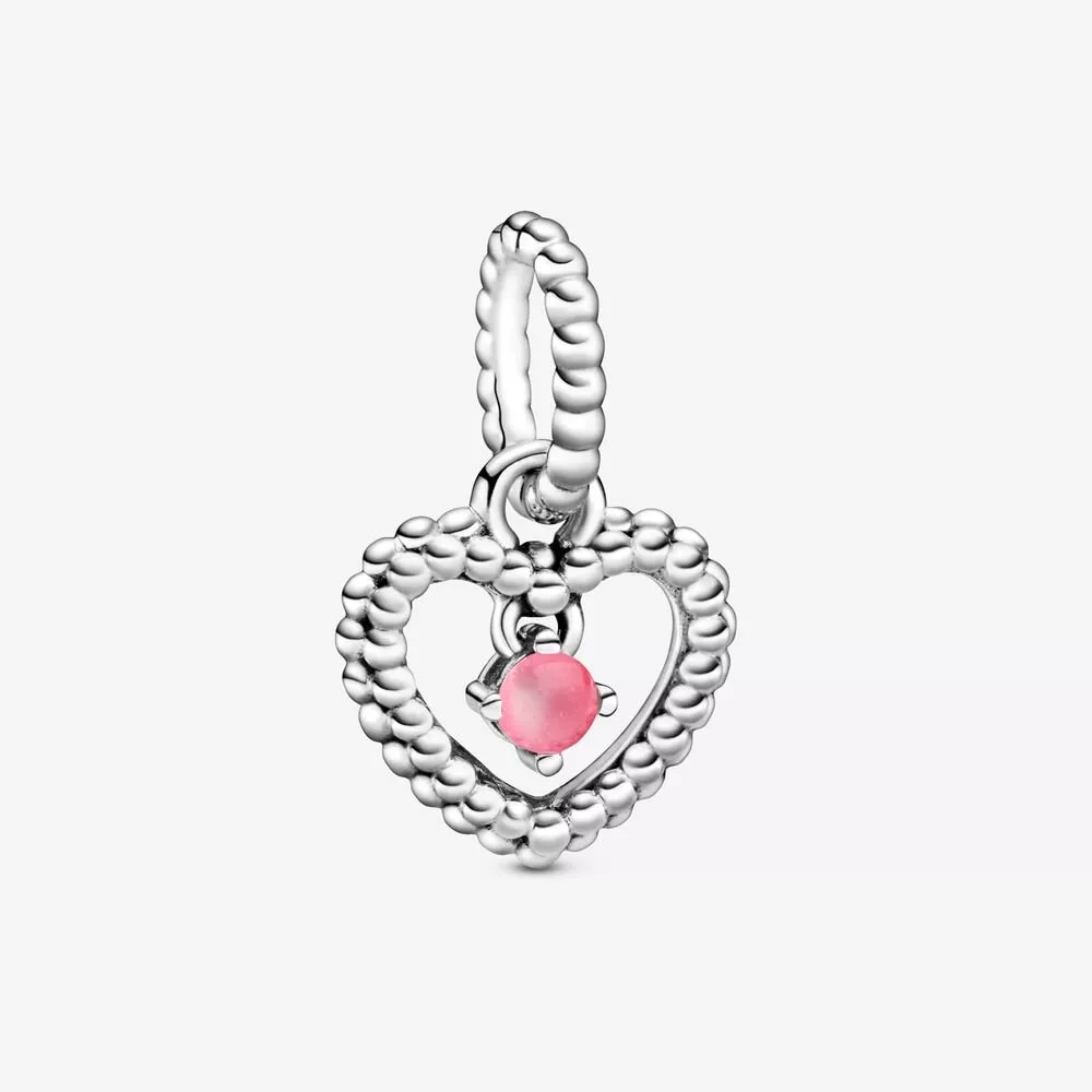 pandora abalorio de corazón con cuentas en rosa pétalo 798854c09