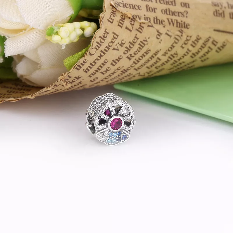 (imagen para) PANDORA Abanico Azul y Rosa - Charm 798178CZMX - Ver 2