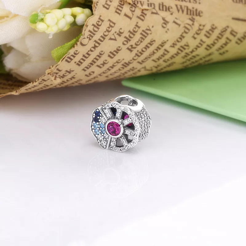 (imagen para) PANDORA Abanico Azul y Rosa - Charm 798178CZMX - Ver 3