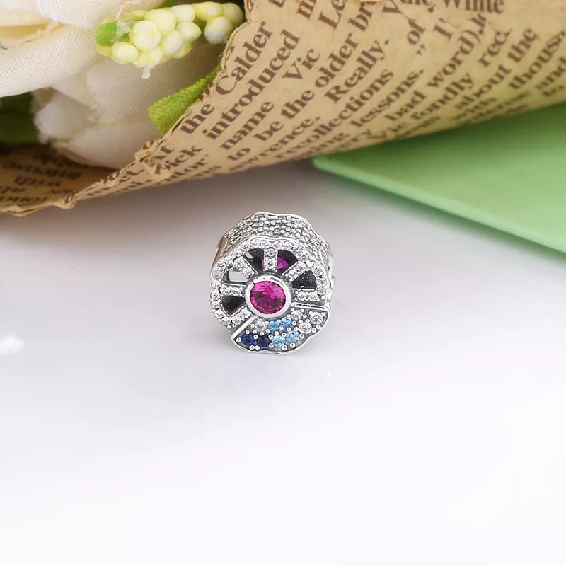 (imagen para) PANDORA Abanico Azul y Rosa - Charm 798178CZMX - Ver 5