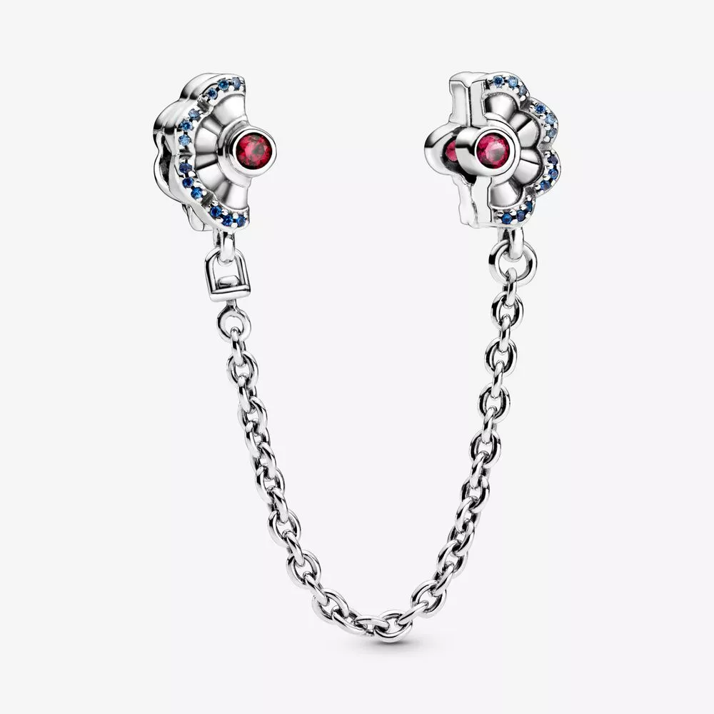 pandora abanico de seguridad azul y rosa con clip 798163srumx