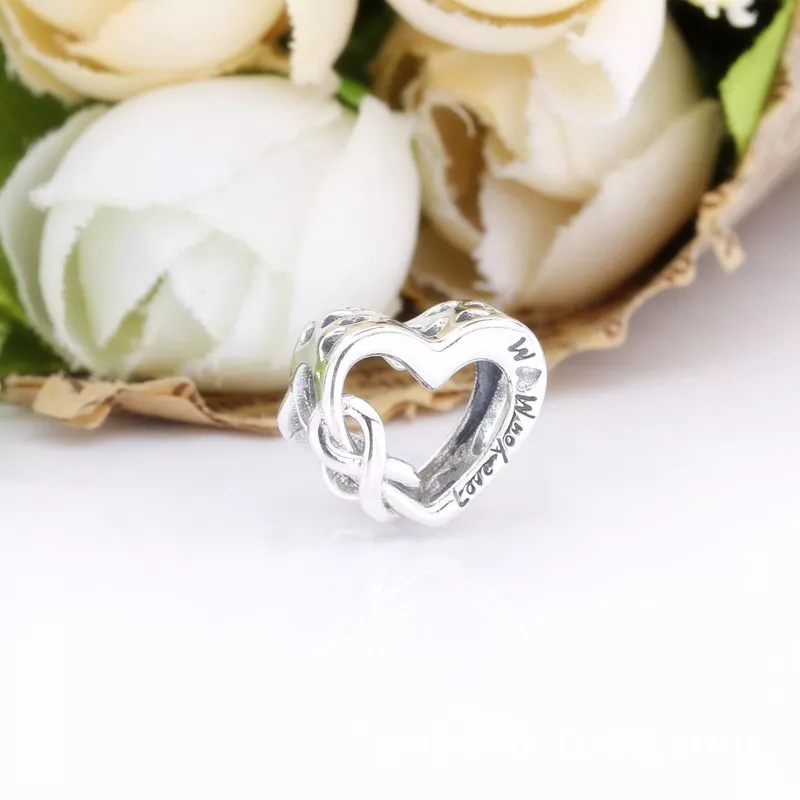 (imagen para) PANDORA Charm de Corazón Infinito Te Amo Mamá - 798825C00 - Ver 3