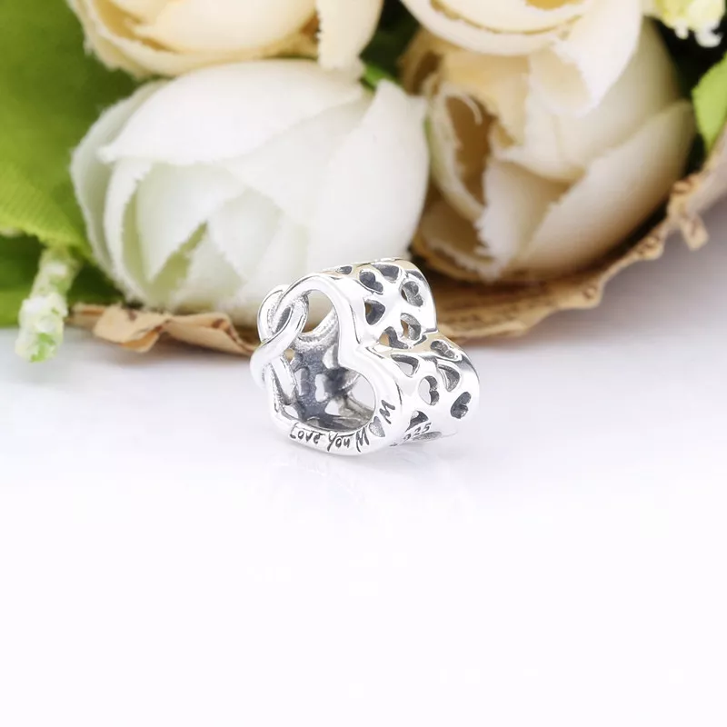 (imagen para) PANDORA Charm de Corazón Infinito Te Amo Mamá - 798825C00 - Ver 4