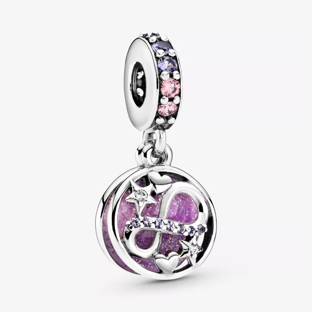 pandora encanto colgante de corazones y estrellas infinitas brillantes 798829c01