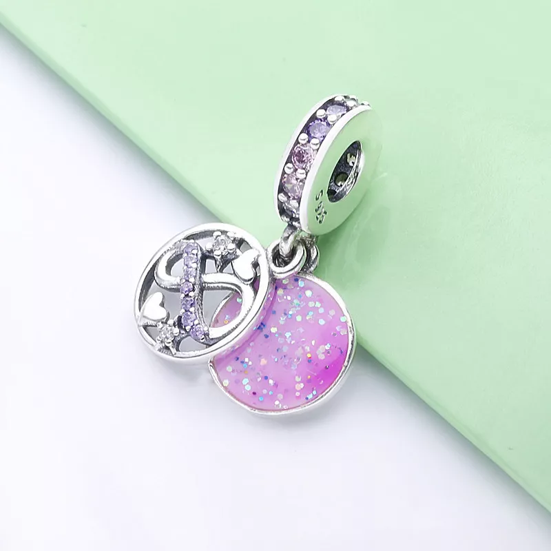 (imagen para) PANDORA Encanto Colgante de Corazones y Estrellas Infinitas Brillantes - 798829C - Ver 3