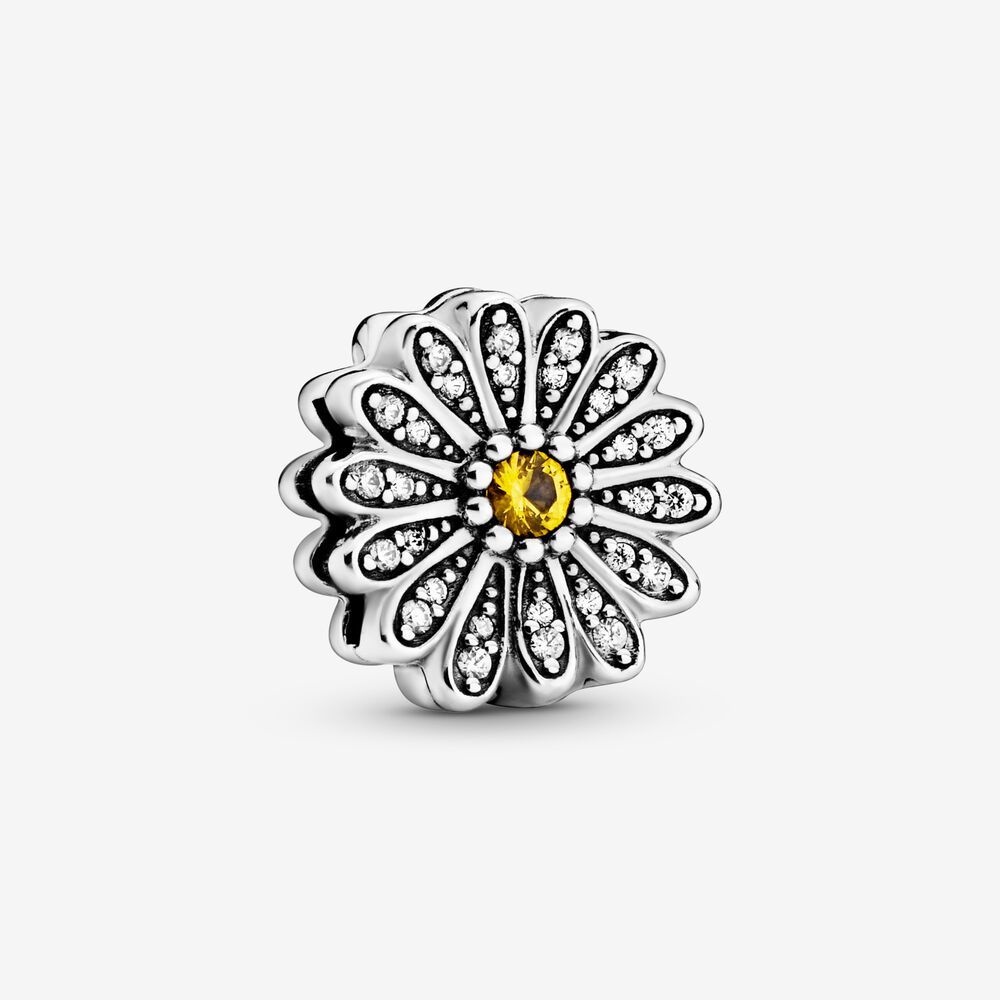 pandora encanto de clip flor margarita brillante 798766c01