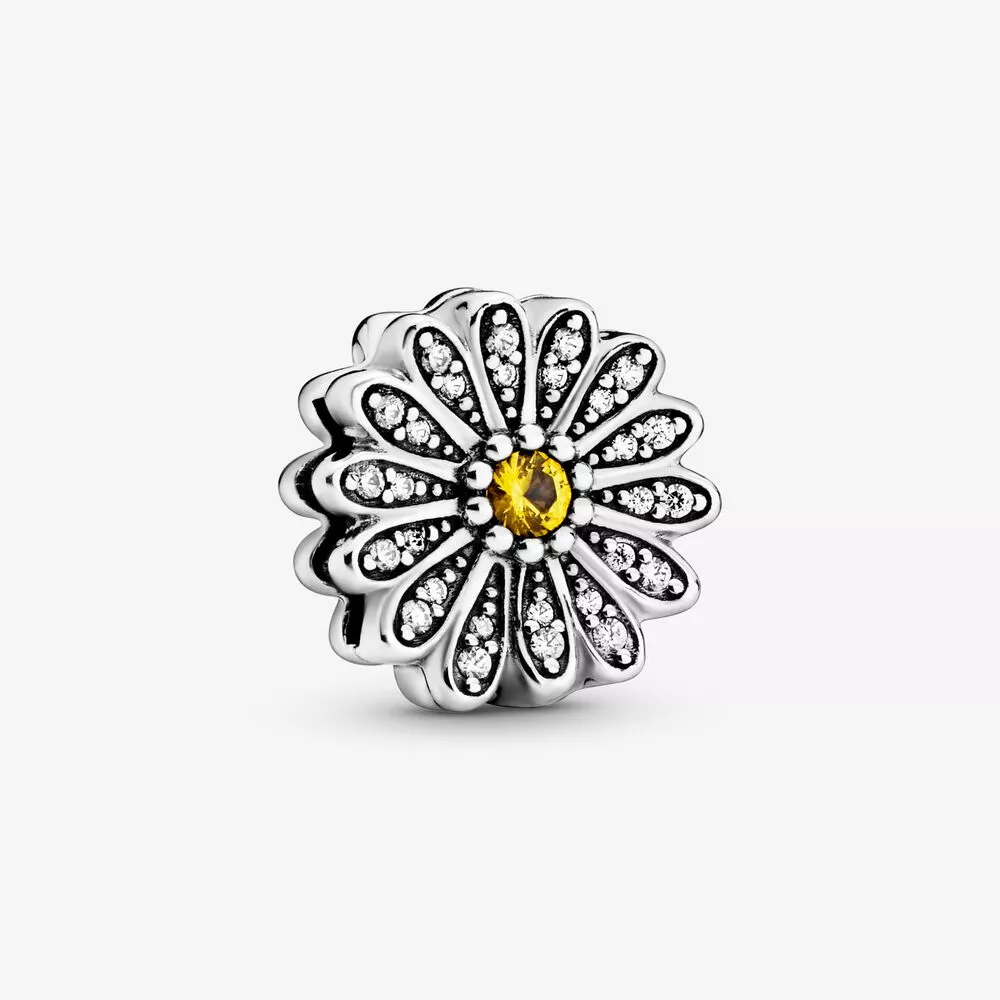 pandora encanto de clip flor margarita brillante 798766c01