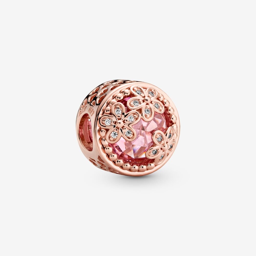 pandora encanto de flor margarita rosa brillante 782055c01