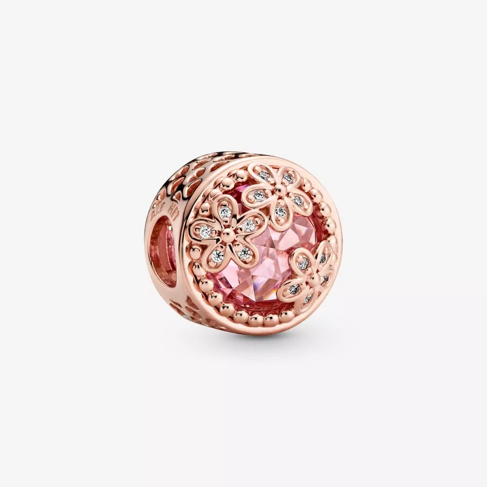 pandora encanto de flor margarita rosa brillante 782055c01