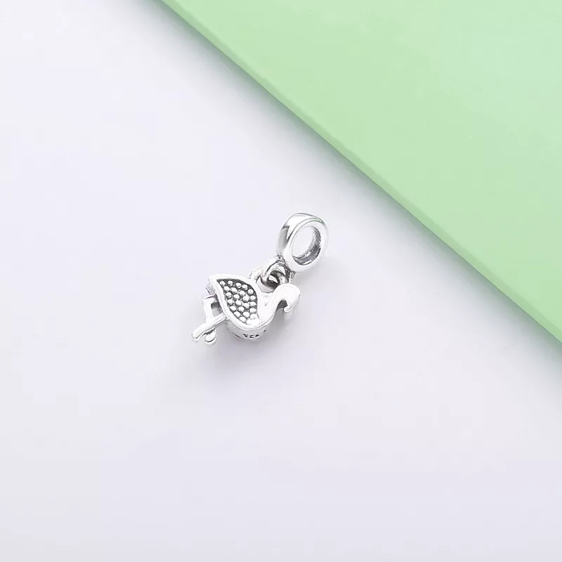 (imagen para) PANDORA Mi Charm Colgante de Flamenco Rosa - 798982C01 - Ver 3