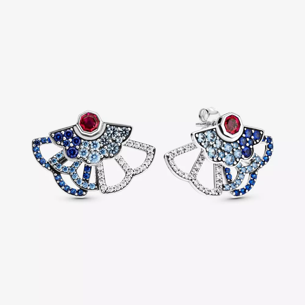 pendientes de botón pandora blue pink fan statement 2 formas de usar 298195srumx