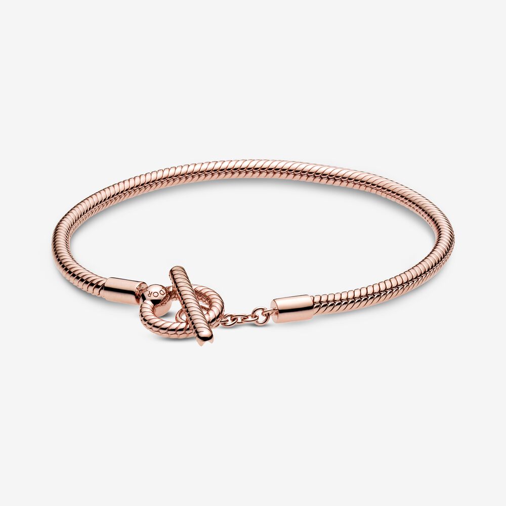 pulsera de cadena de serpiente con barra en t de pandora moments 589087c00