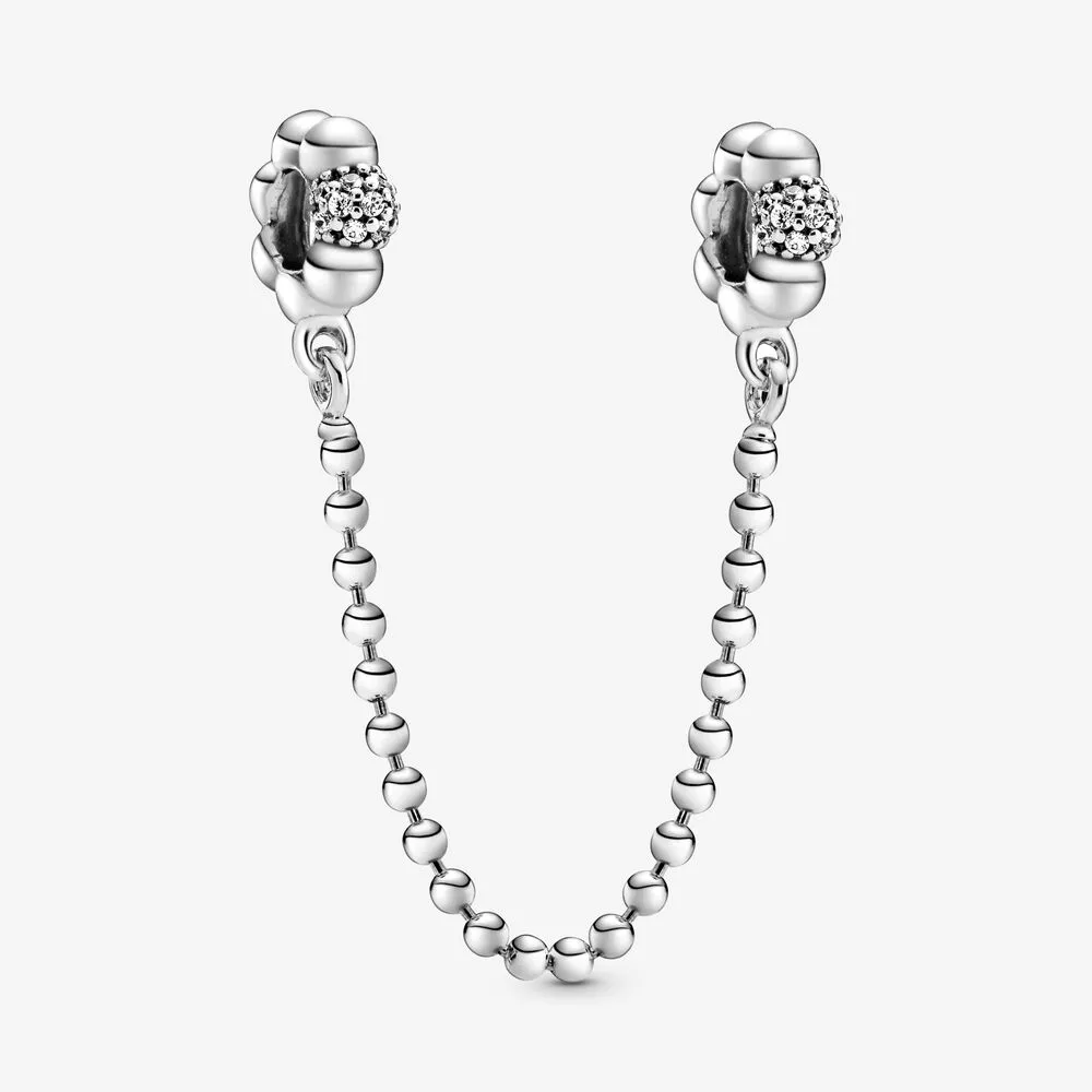 pulsera de seguridad con abalorios pandora y pavé 798680c01