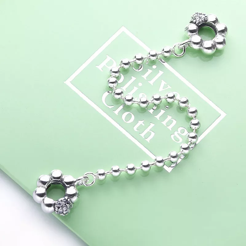 (imagen para) Pulsera de seguridad con abalorios PANDORA y pavé - 798680C01 - Ver 2