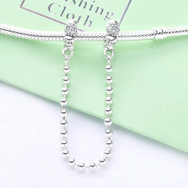 (imagen para) Pulsera de seguridad con abalorios PANDORA y pavé - 798680C01 - Ver 3
