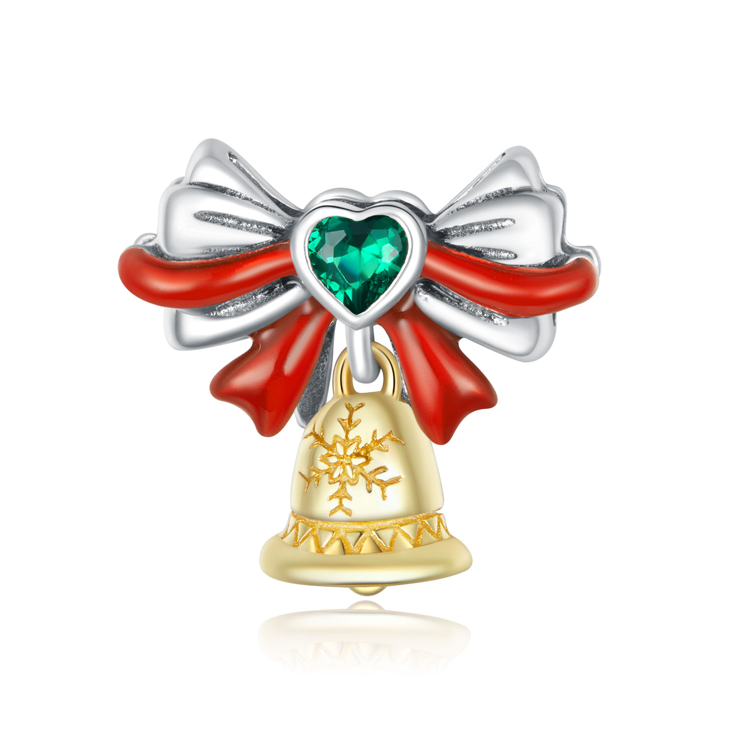 charm estilo pandora con campana navideña scc1668