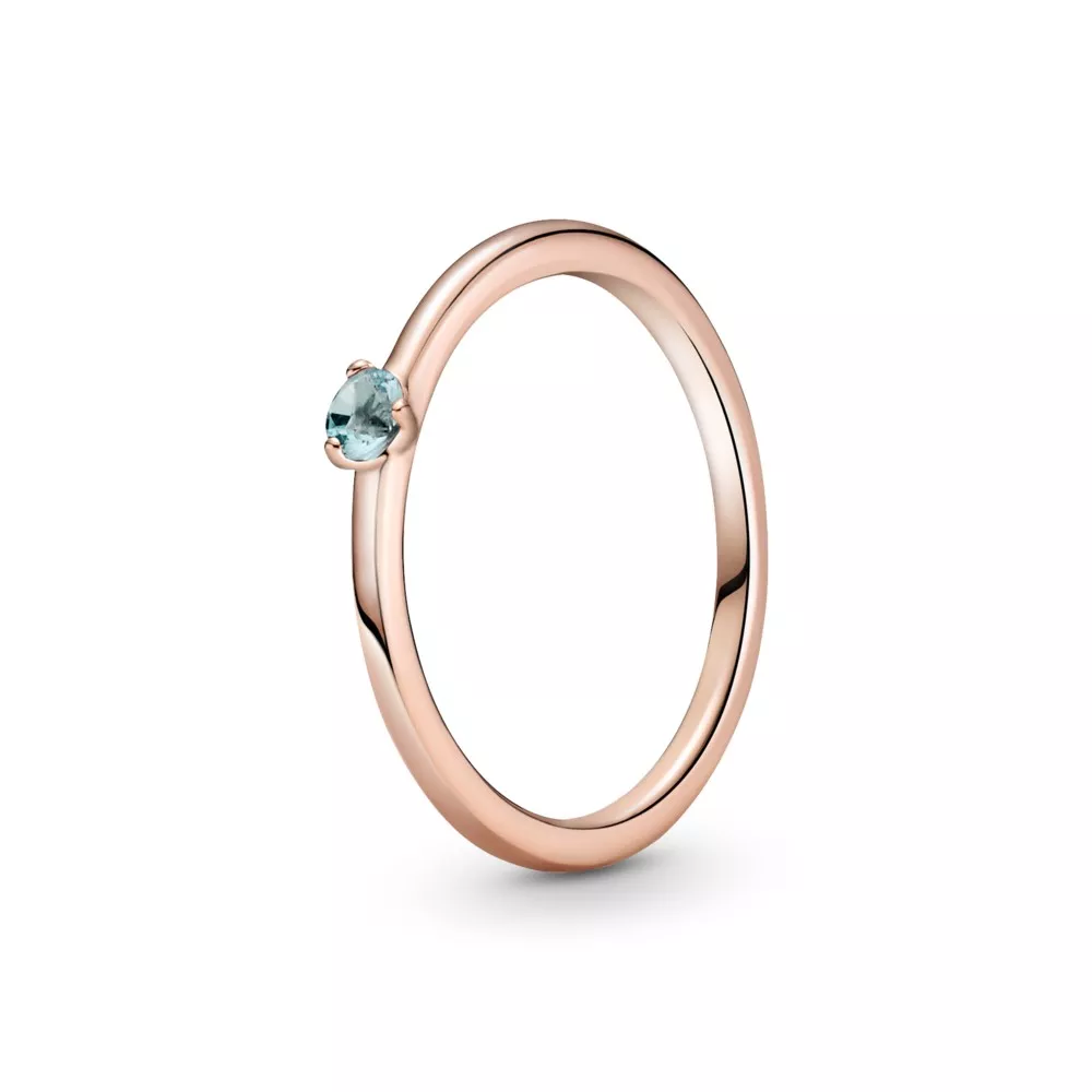 anillo solitario pandora en color azul claro 189259c02