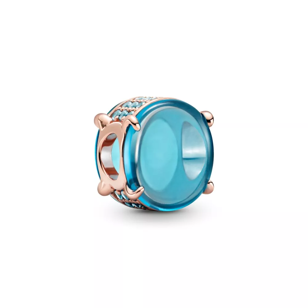 charm pandora azul con cabujón ovalado 789309c01