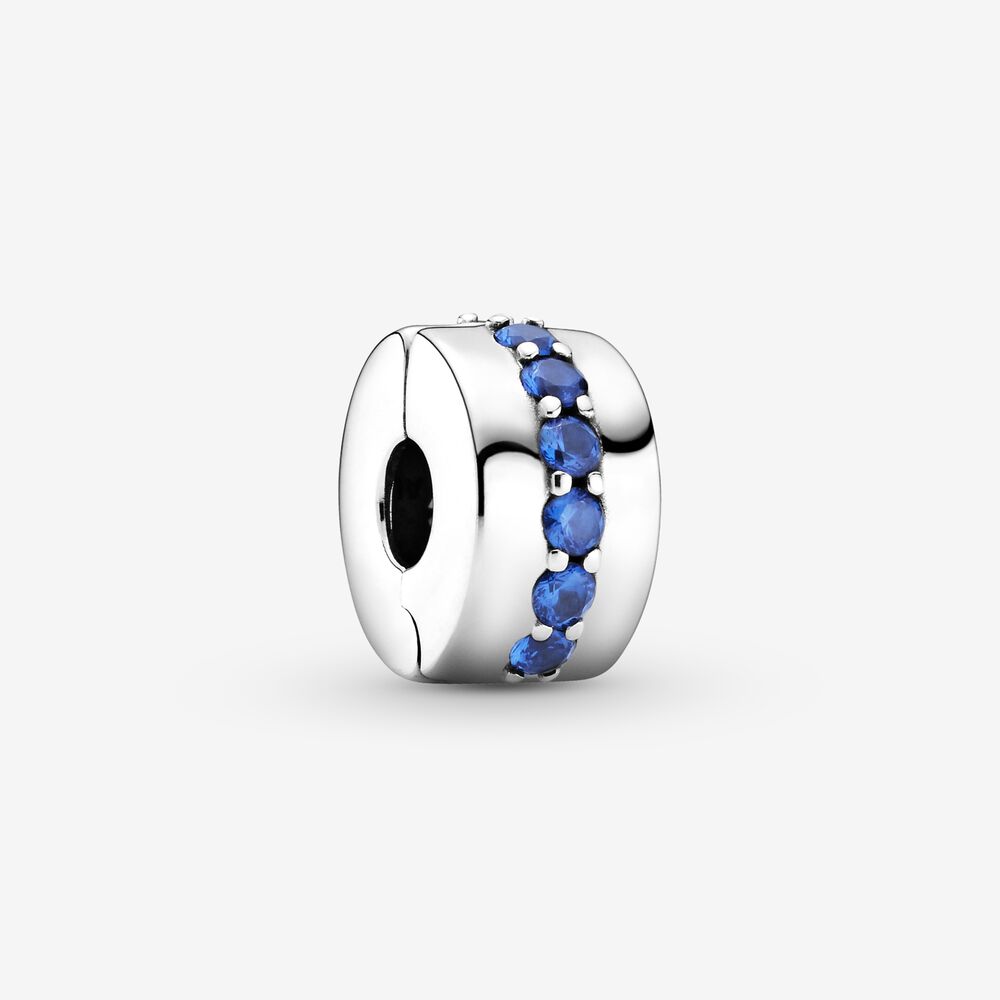 pandora clip azul brillo 791972c01