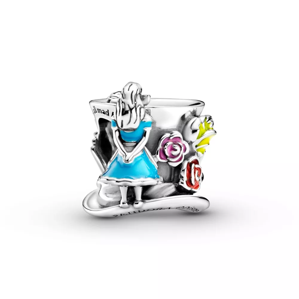 pandora disney alicia en el país de las maravillas y el charm de la fiesta del té del sombrerero loco 799348c01