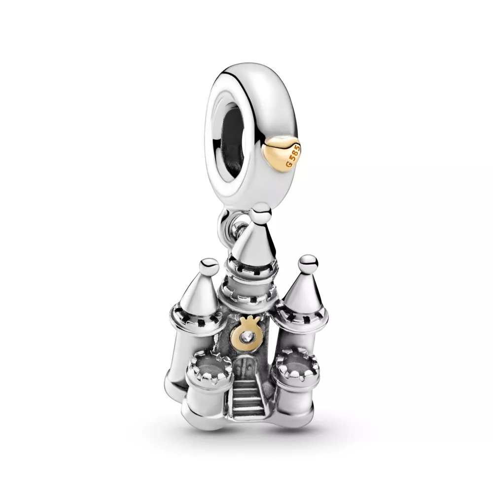 pandora encanto colgante castillo bicolor 799337c00