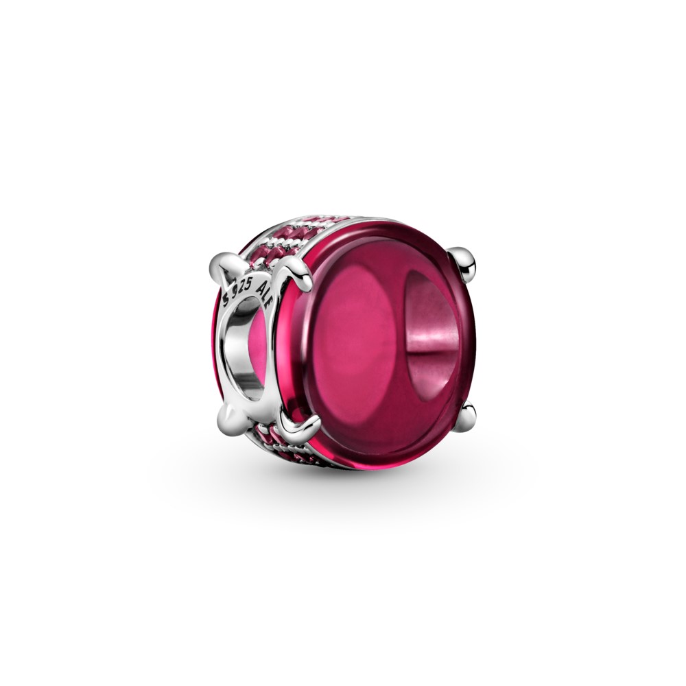 pandora encanto de cabujón ovalado rosa fucsia 799309c01