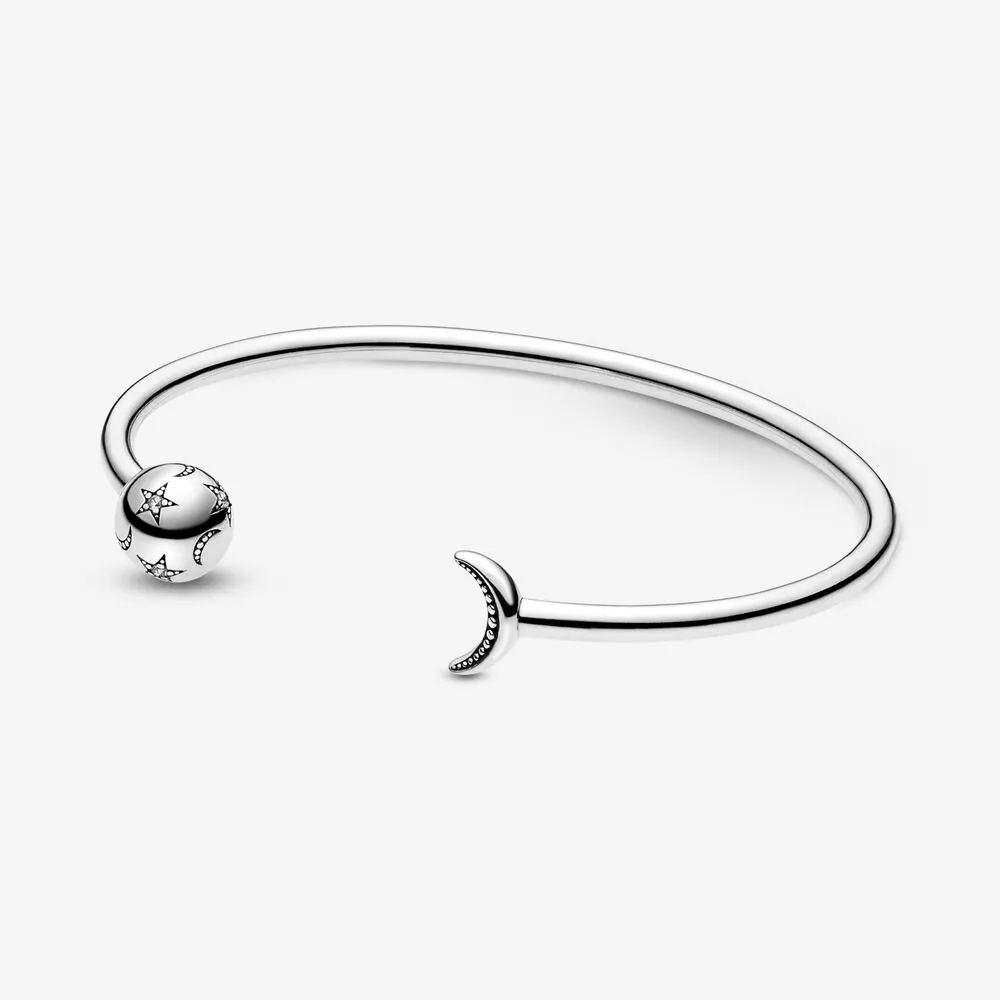 pulsera abierta pandora moments moon stars 599120c01