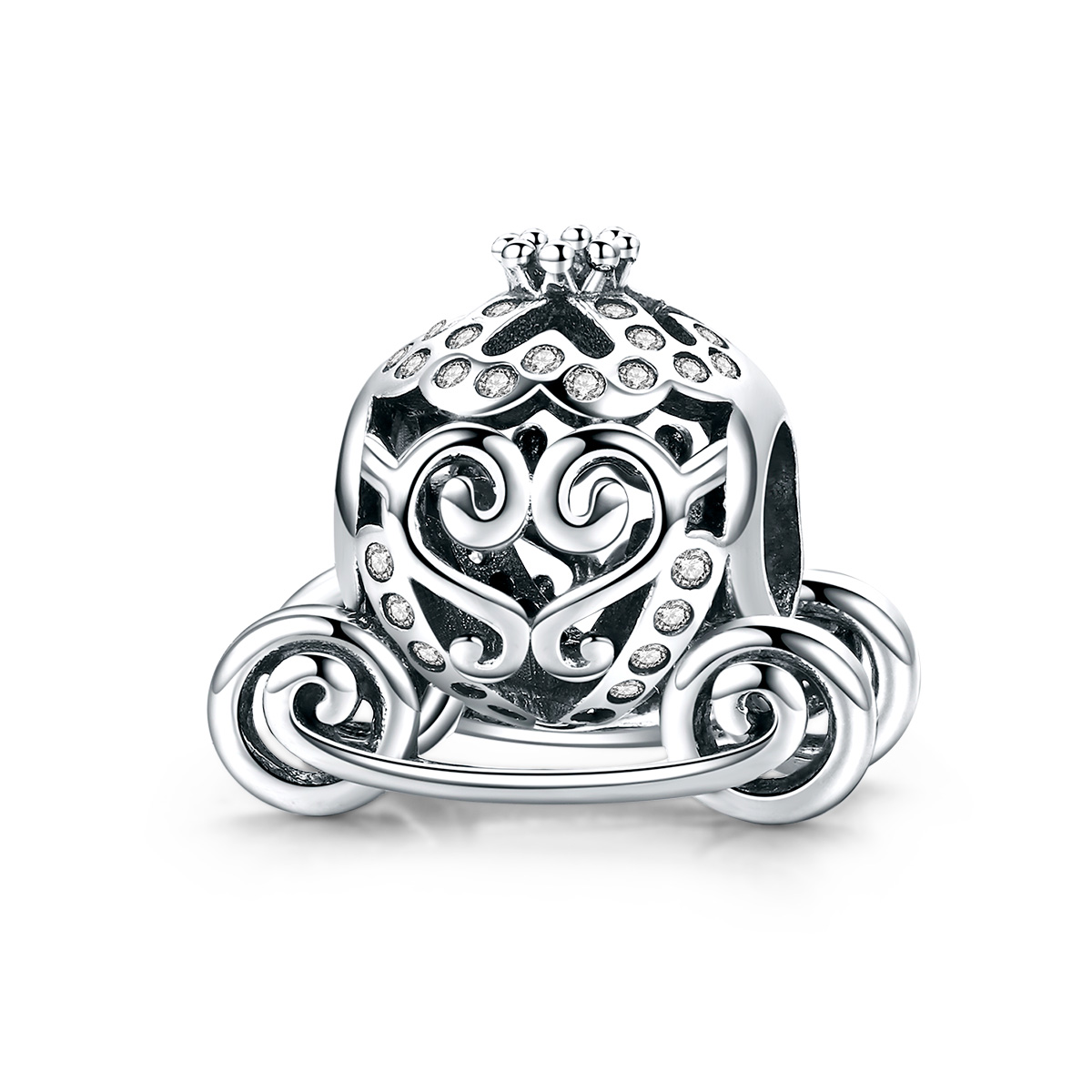 charm de calabaza de cenicienta estilo pandora en plata scc792