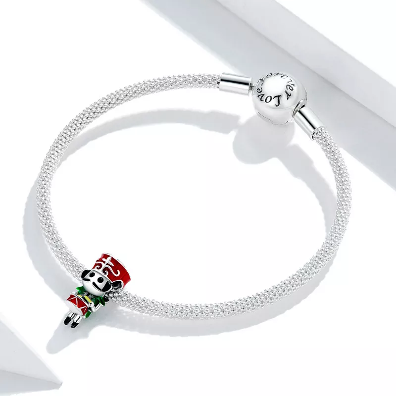 (imagen para) Charm de Cascanueces plateado al estilo Pandora - SCC1638 - Ver 2