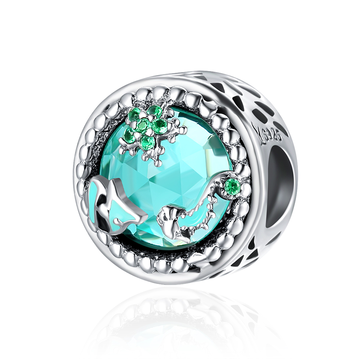 charm de estilo pandora en plata con brillantes estrellas scc246