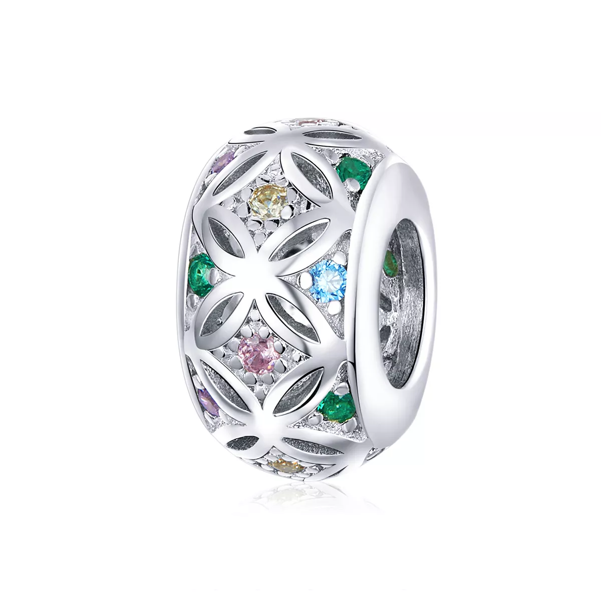 charm de estilo pandora en plata con colores bsc224