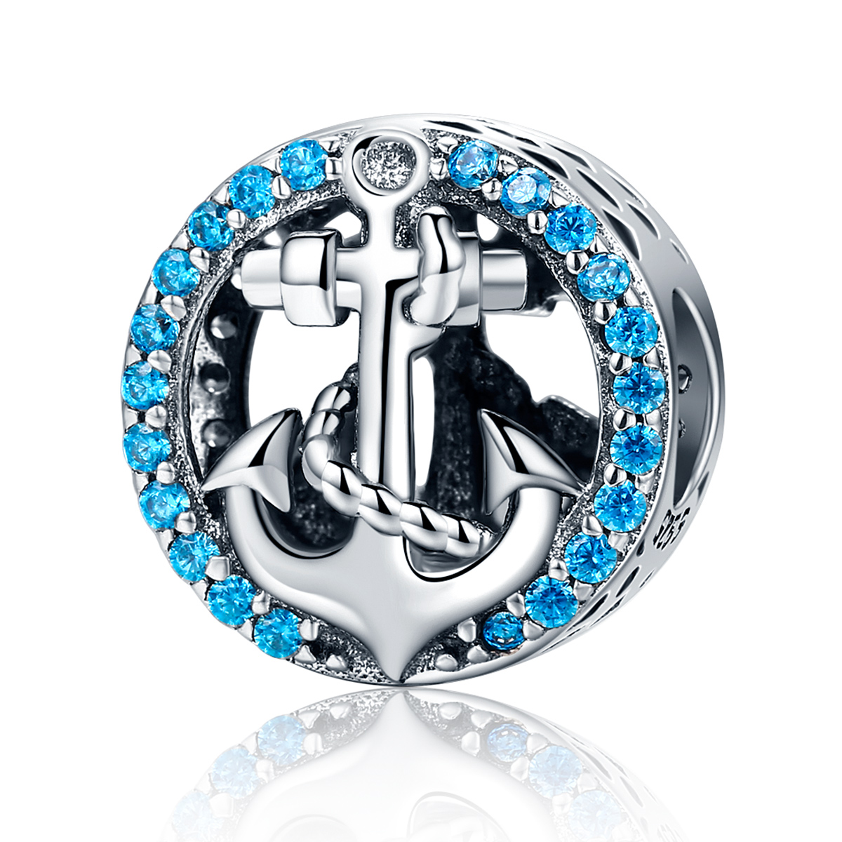 charm de estilo pandora en plata para viaje al océano scc148