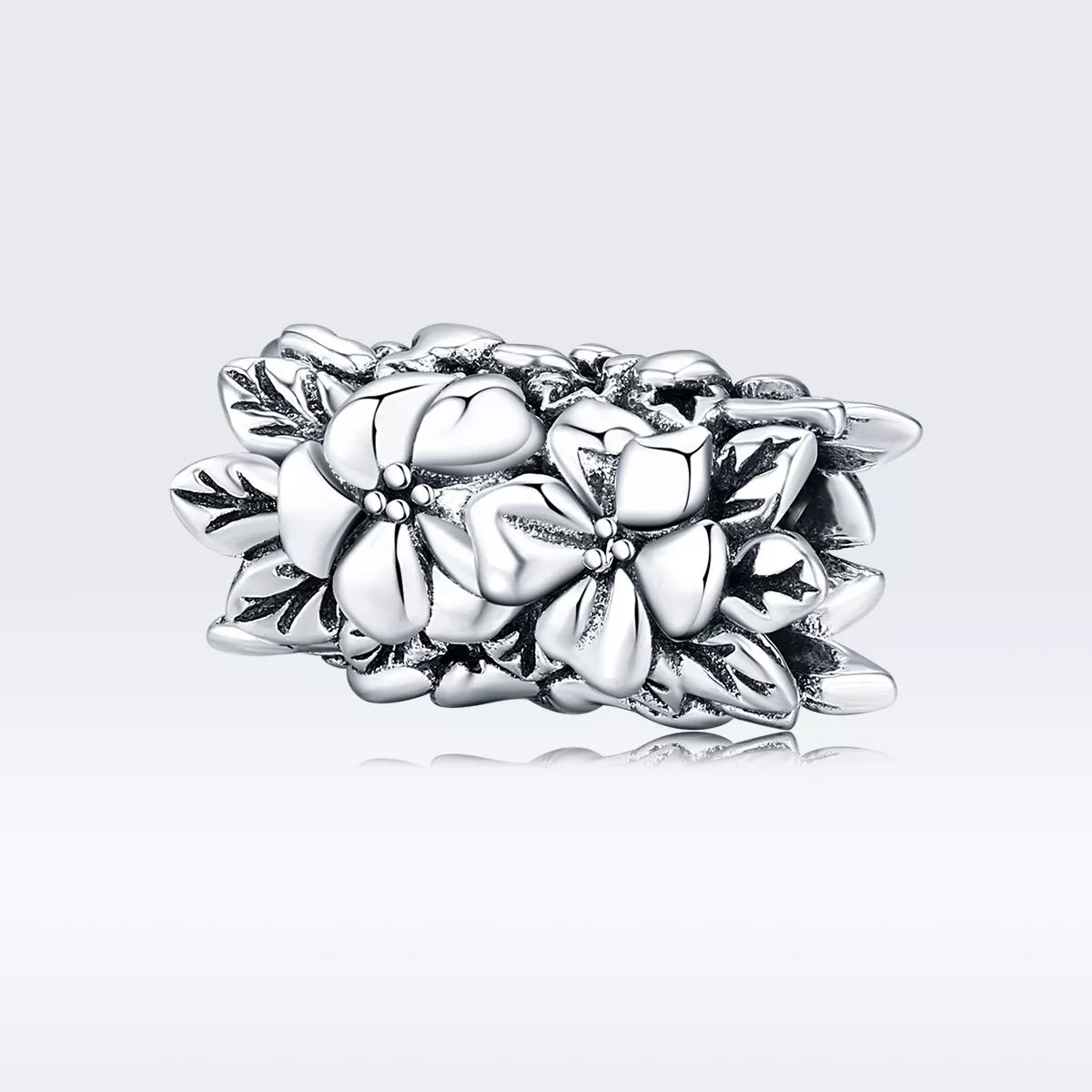charm de flores de verano en estilo pandora de plata scc1488