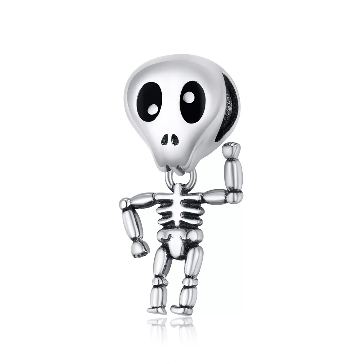 charm de hombre calavera de halloween de plata estilo pandora scc1617