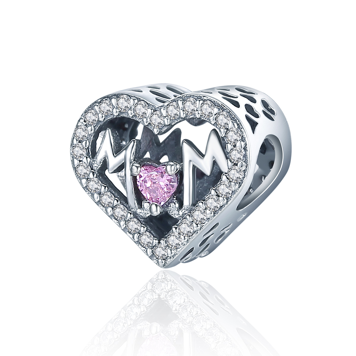 charm de mamá en plata estilo pandora scc395